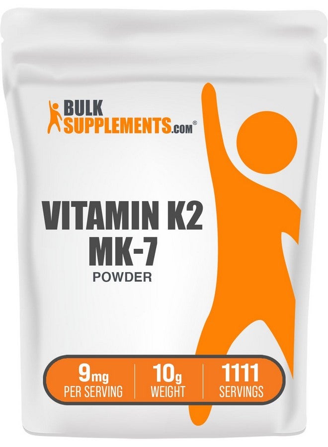 BulkSupplements.com Vitamin K2 Powder - Vitamin K2 MK-7, as Menaquinone Powder - K2 Vitamin Supplement for Wellness, Gluten Free, 9mg per Serving, 10g (0.35 oz) (Pack of 1) - Image 1
