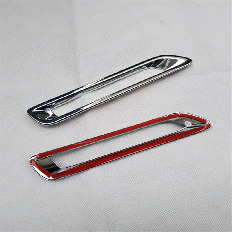 Yurefax 2pc Rear Tail Fog Light Lamp Cover Trim for Toyota RAV4 - Image 2