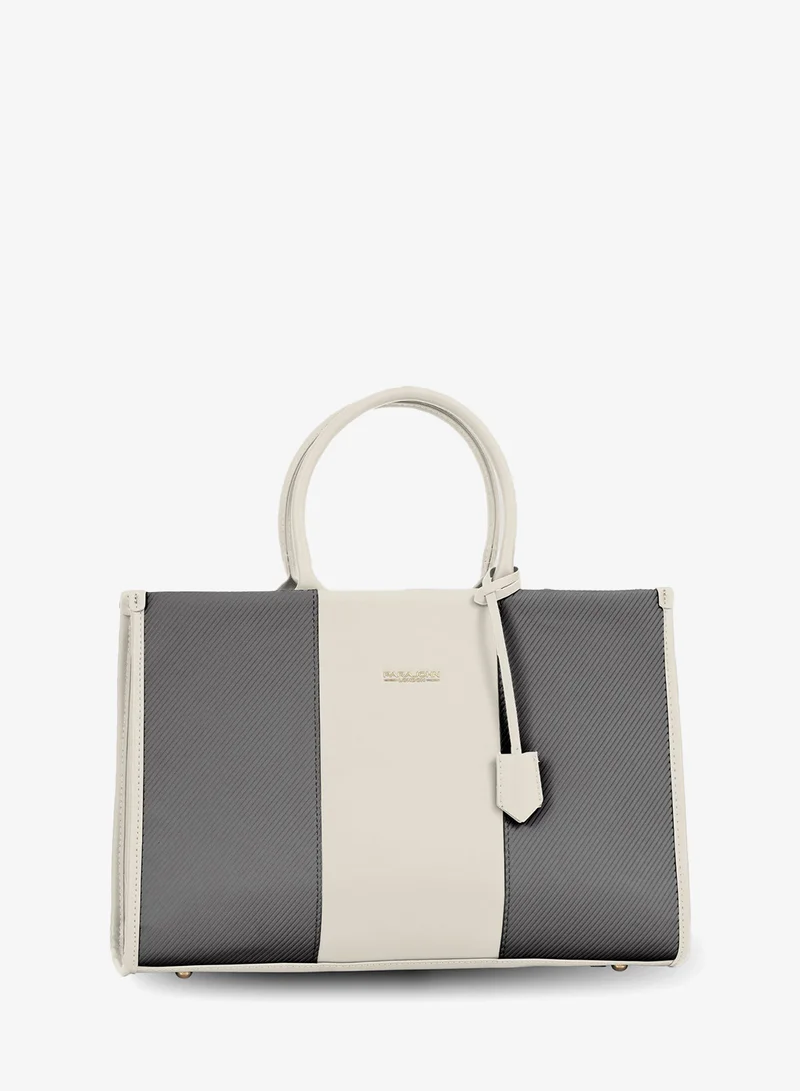 PARAJOHN Parajohn London Women's Laptop Tote Bag - Multi-Compartment Business Briefcase Shoulder Bag for Office & Travel, White