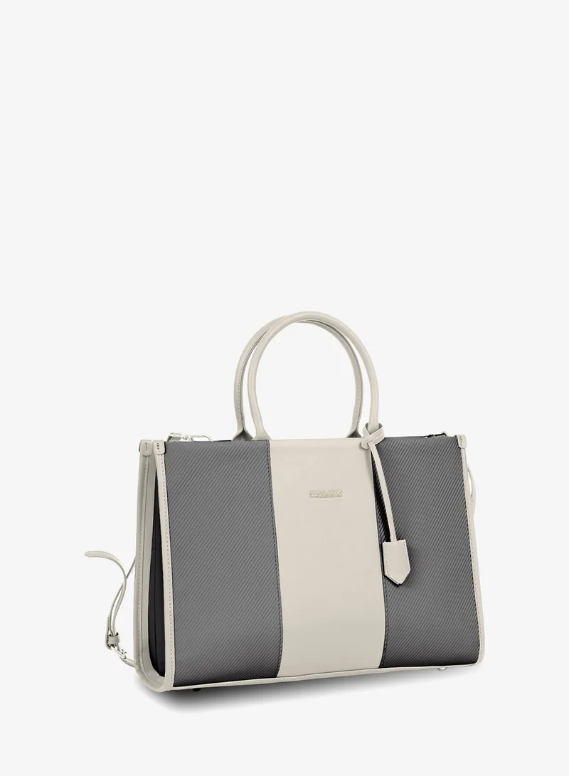 PARAJOHN Parajohn London Women's Laptop Tote Bag - Multi-Compartment Business Briefcase Shoulder Bag for Office & Travel, White