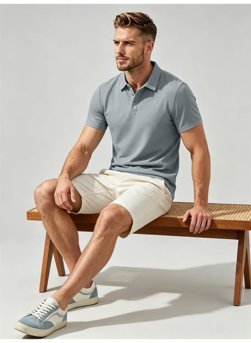 general Men's Short Sleeve Polo Shirts,Basic Golf T-Shirts for Men,Regular Fit Breathable Quick-Dry Shirt,Classic Moisture Wicking Performance Tees Summer,Athletic Running Top,Business and Casual Wear - Image 4
