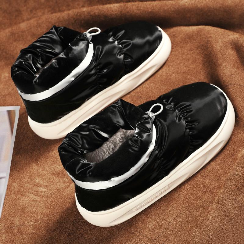 Snow Boots Men'S Shoes Winter Velvet Cotton Shoes Female Couple Style Northeastern Cotton Boots Fleece-Lined Warm Bread Shoes - Image 1