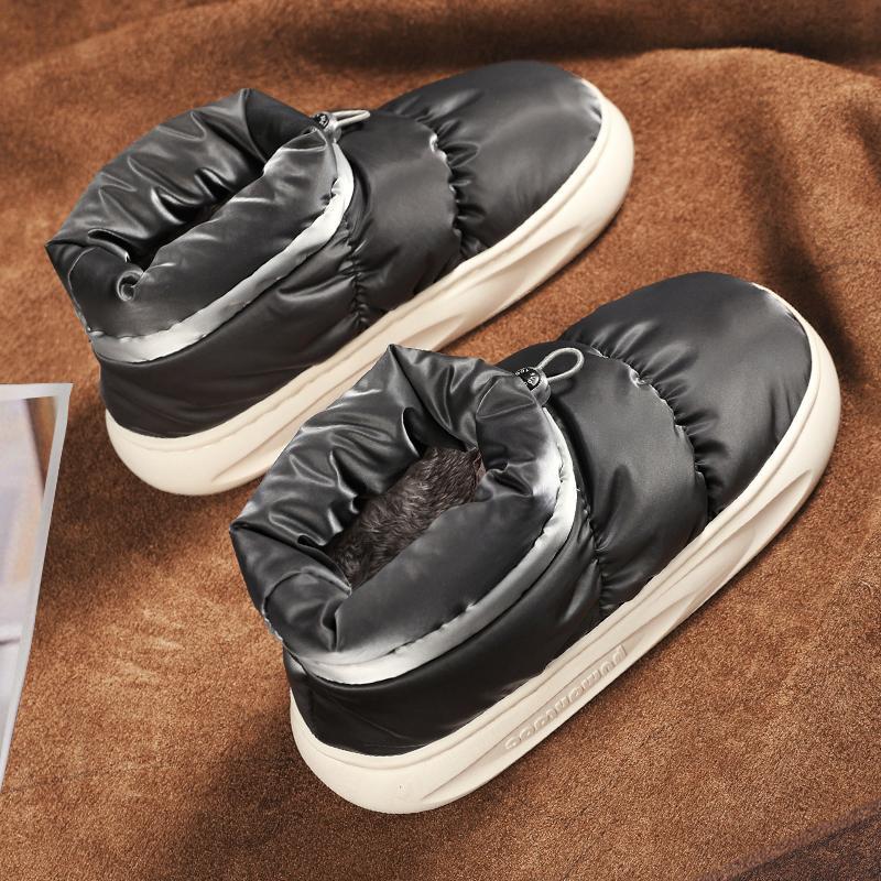 Snow Boots Men'S Shoes Winter Velvet Cotton Shoes Female Couple Style Northeastern Cotton Boots Fleece-Lined Warm Bread Shoes - Image 3