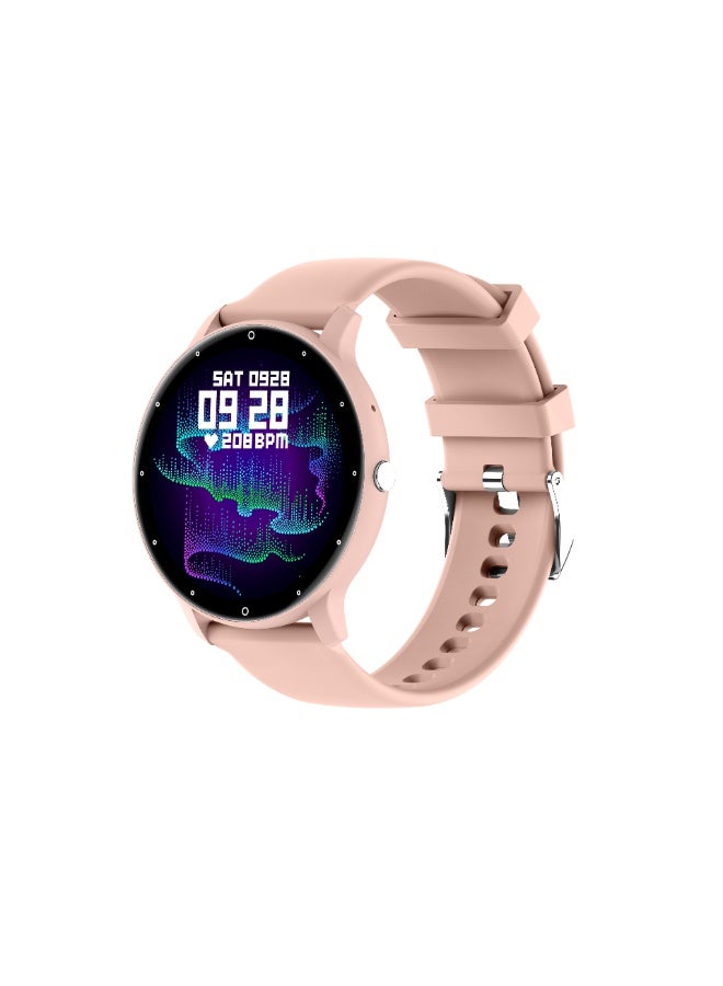 Sport Smartwatch 1.28" Round Display IP67 Waterproof Magnetic Charging/Custom Watch Face/123 Sport Modes Available in Pink - Image 1