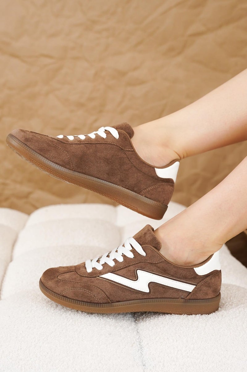 Project Cloud Fashion Sneakers for Women 2026 - Lace-Up Shoes Trendy Women Sneakers with Memory Foam Insole Women's Fashion Sneakers Non-Slip Womens Shoes (Irita, Mocha,9) - Image 2
