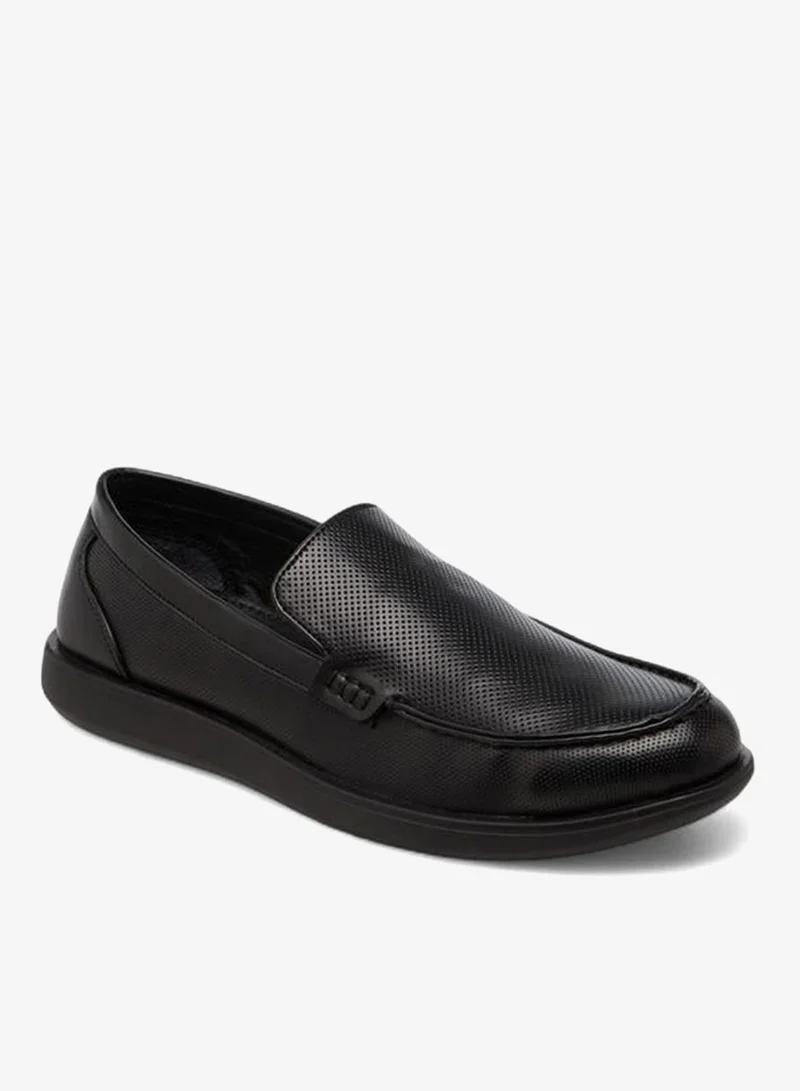 LBL By Shoexpress BLACK Textured Slip-On Loafers for Men | Best Price UAE