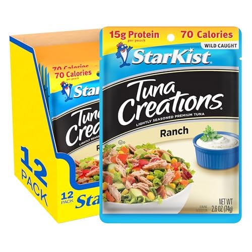 StarKist Tuna Creations Ranch Pouch 26 oz  12 Pack Wild Caught High Protein Shelf Stable Seafood Gluten Free Soy Free No Draining Ready to Eat for Salads and Sandwiches - Image 1