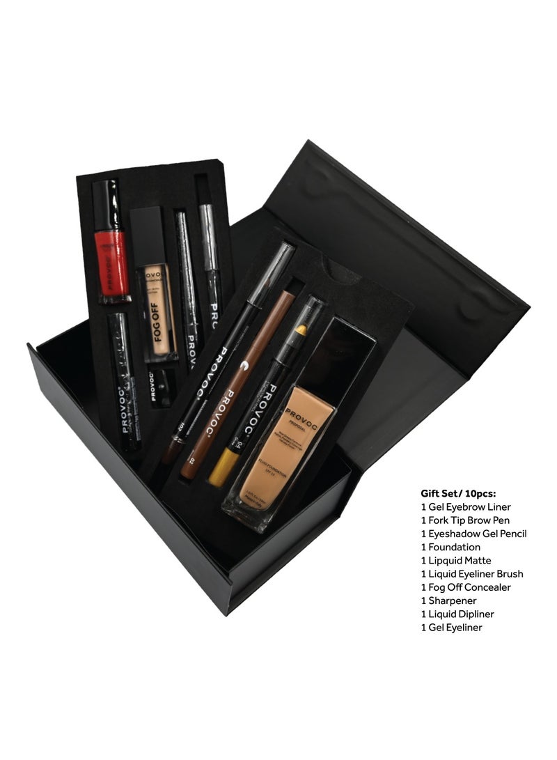 Provoc PROVOC Make-Up Gift Set 12 (Peel & Stick Box) 10pcs