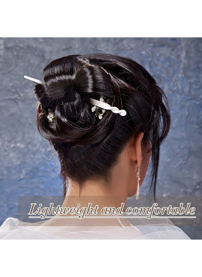 Luinabio - 12 Pieces Acetate Hair Sticks Styling Hair Chopsticks Hair Accessories Tortoise Shell Hairpin Leopard Print Hair Pins Chinese Retro Hairpins Disk Hair Sticks For Women (Elegant Colors) - Image 1