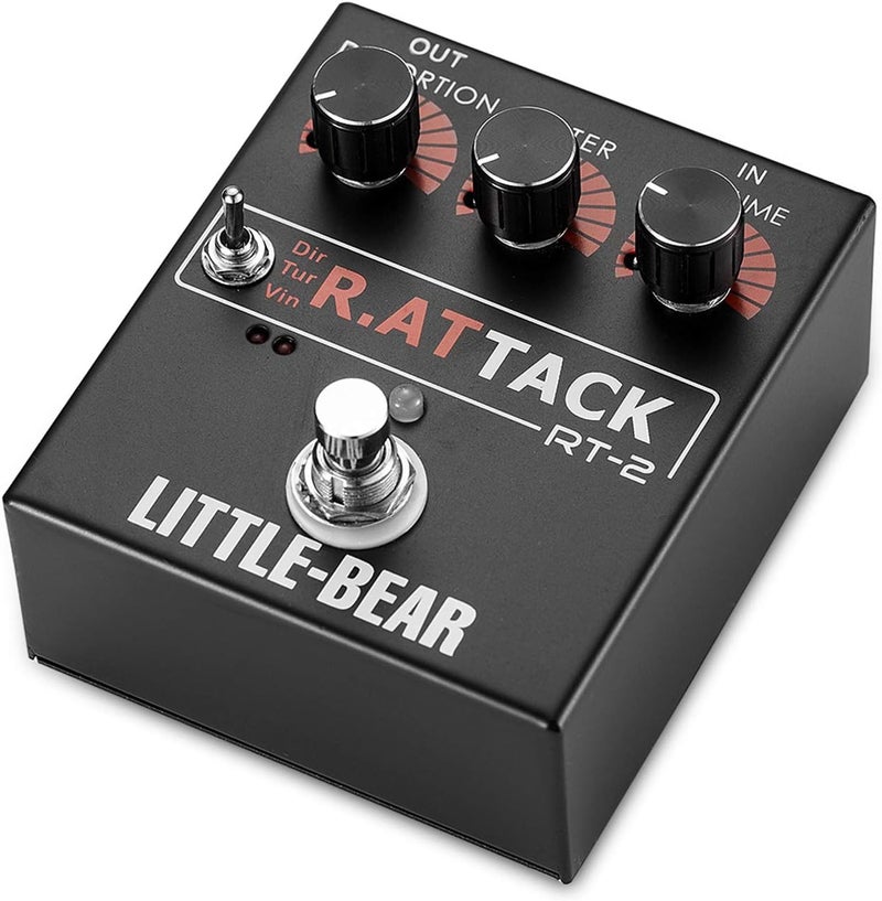 Nobsound Little Bear 3 Rat Tack Guitar Bass Distortion Effector Effect Stomp Box Fuzz Pedal LED - Image 1