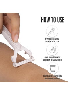 Furr FURR Disposable Body Hair Removal Shaving Razor - 5 Razor | Painless Body Hair Removal With Aloe Vera and Vitamin E Padding | Precision Of Japanese Blades…  - Image 2