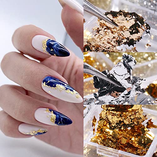 Vezocim Holographic Nail Glitter Foils, 12 Colors Sparkly Ultra-Thin Aluminum Foil Nail Art Flakes Design, Laser Nail Sequins Acrylic Supplies for Women Girls Manicure Charms Decorations, DIY 3D Nail Art Tips - Image 4