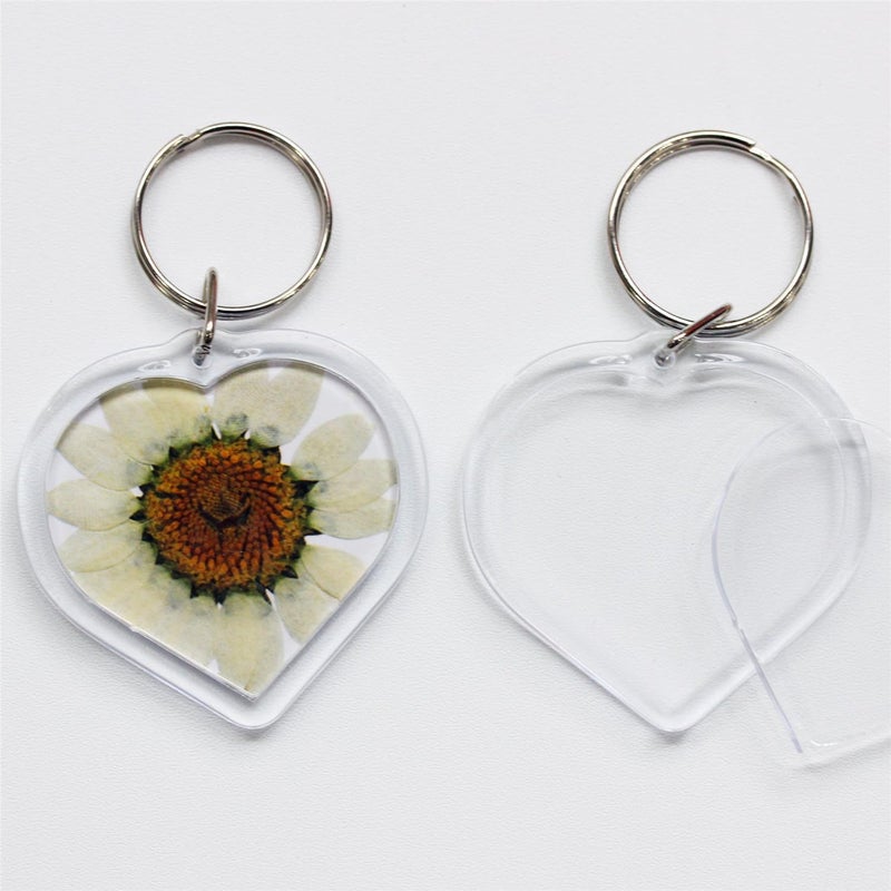 BetterJonny 20Pcs Acrylic picture Keychain Blanks Photo Keychain Clear in Photo Keychain Acrylic Picture Frame Keyrings - Image 3