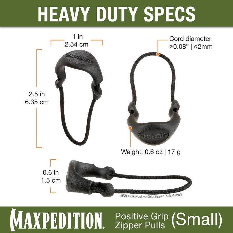 Maxpedition سحابات صغيرة (عبوة 6)، سوداء - Image 4