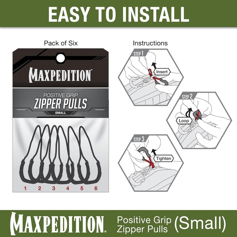 Maxpedition سحابات صغيرة (عبوة 6)، سوداء - Image 5