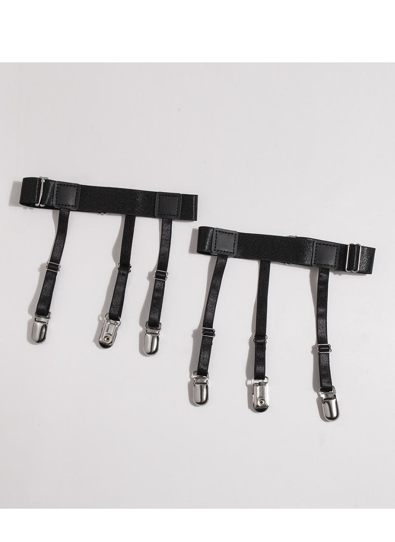 Generic - elastic and adjustable three-clip shirt sock clip business versatile spot neat men - Image 1