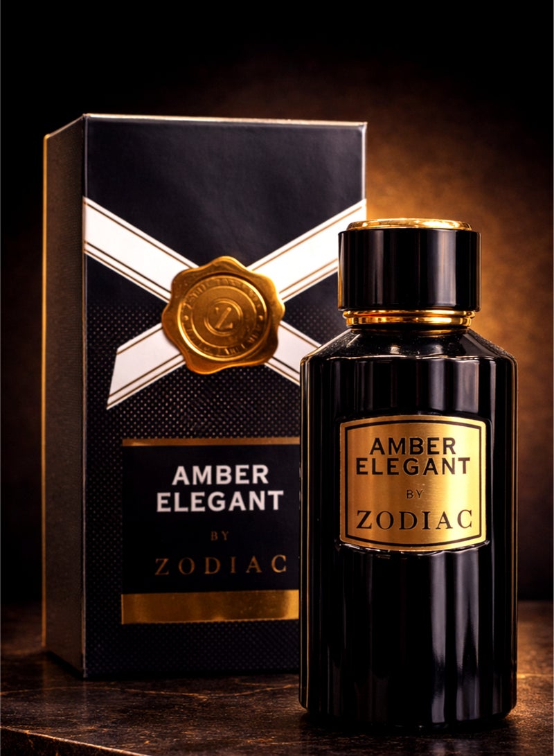 Zodiac Amber Elegant Eau De Perfume 80ml | Luxury Men's Perfume Warm Spicy & Patchouli with Smoky Depth | Best Warm Spicy Men's Perfume - Image 1