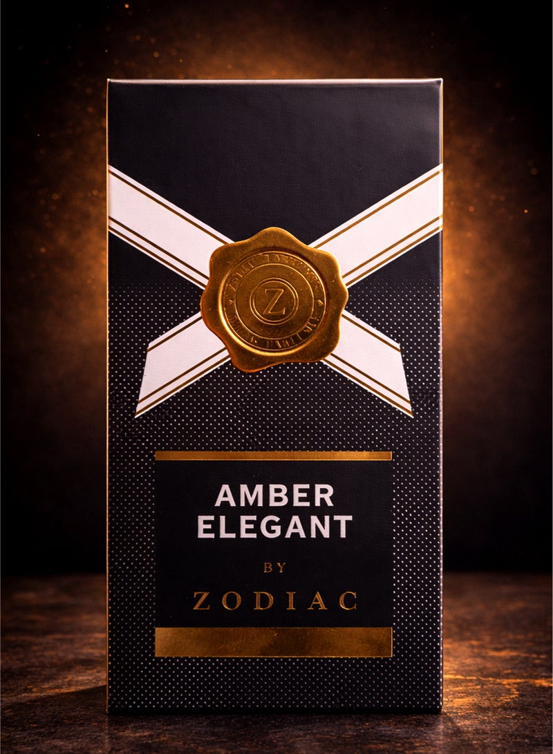 Zodiac Amber Elegant Eau De Perfume 80ml | Luxury Men's Perfume Warm Spicy & Patchouli with Smoky Depth | Best Warm Spicy Men's Perfume - Image 5
