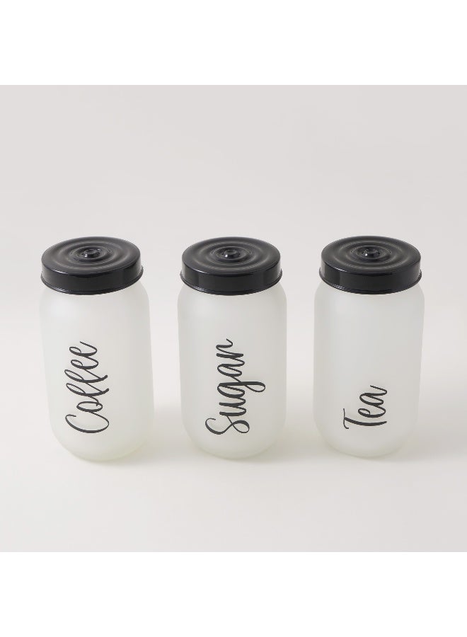 ALBERTO 3Pcs Glass Canister Set 660 Ml - Image 1