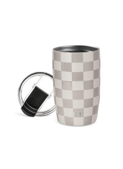 Simple Modern Simple Modern Travel Coffee Mug Tumbler with Flip Lid | Reusable Insulated Stainless Steel Cold Brew Iced Coffee Cup Thermos | Gifts for Women Men Him Her | Voyager Collection | 12oz | Checkmate  - Image 1