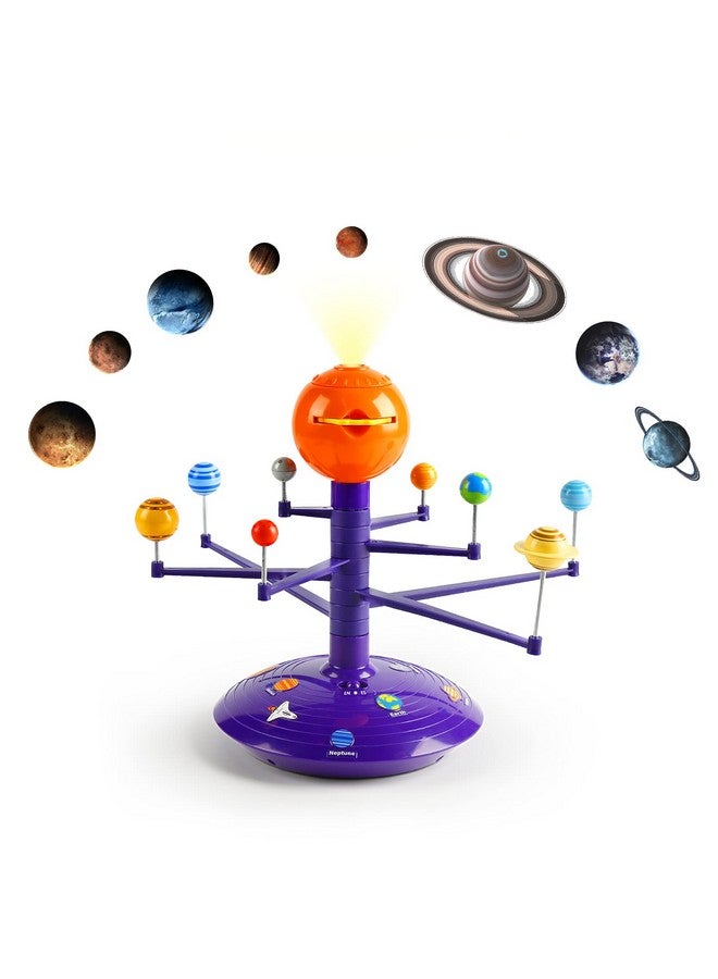 ساينس كان مجموعة نماذج النظام الشمسي الفلكي للأطفال، جهاز عرض القبة السماوية مع 8 كواكب، ألعاب STEM Space للأولاد والبنات من عمر 3 إلى 5 سنوات فما فوق - Image 1