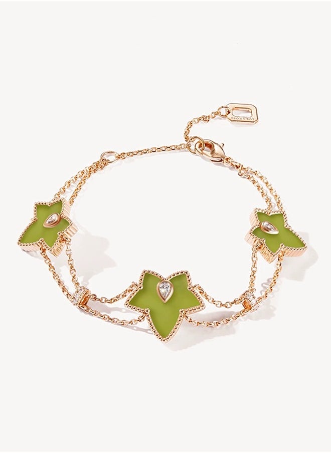 LOLA ROSE ​​Women's Lola Rose Three-Leaf Bracelet - Elegant Ivy-Inspired Design with Three Delicate Leaves, Stylish Jewelry for Daily Wear and Special Occasions​​  - Image 1