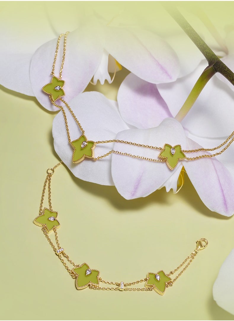 LOLA ROSE ​​Women's Lola Rose Three-Leaf Bracelet - Elegant Ivy-Inspired Design with Three Delicate Leaves, Stylish Jewelry for Daily Wear and Special Occasions​​  - Image 2