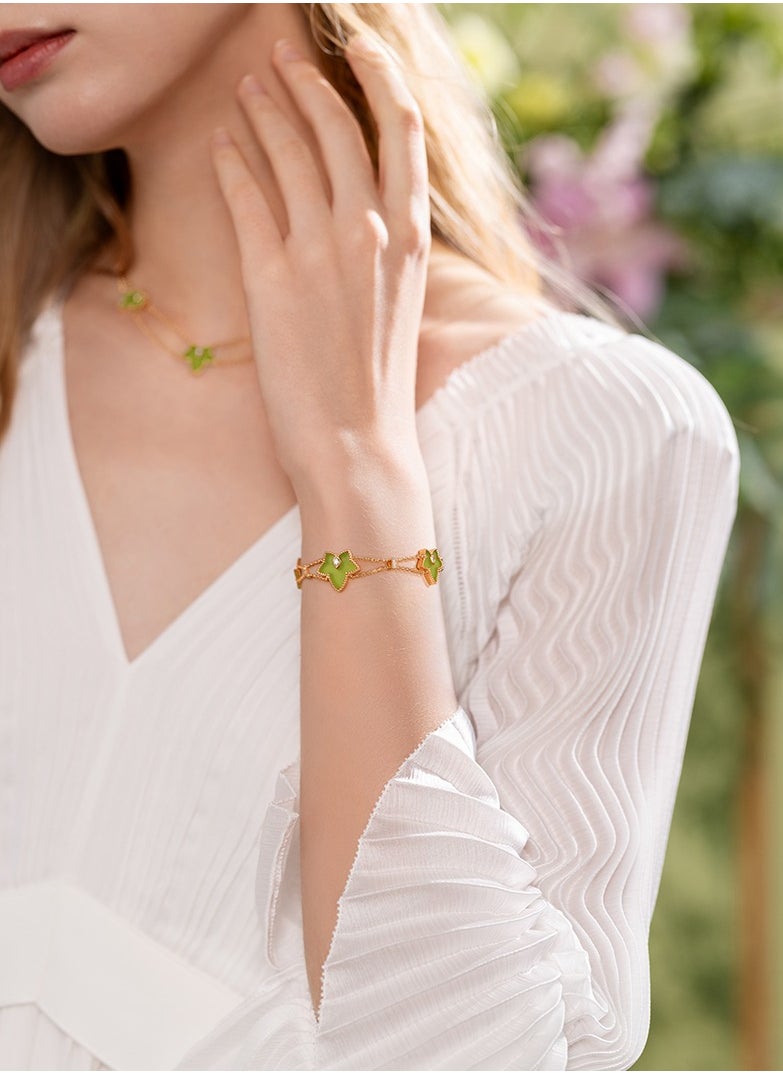 LOLA ROSE ​​Women's Lola Rose Three-Leaf Bracelet - Elegant Ivy-Inspired Design with Three Delicate Leaves, Stylish Jewelry for Daily Wear and Special Occasions​​  - Image 3