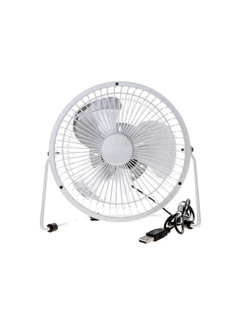 Portable Mini USB Desk Fan – Super Silent Metal Cooling Fan for PC, Laptop & Office – 7 Inch – Assorted Colors