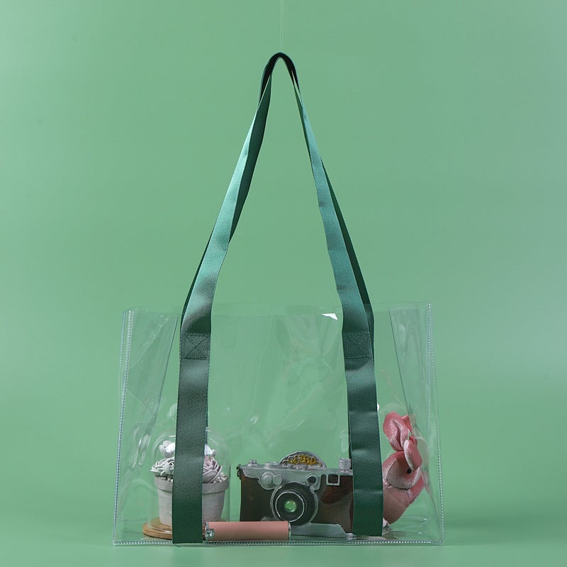 حقيبة هدايا PVC مع شعار مخصص، ليزر قوس قزح، حقيبة تسوق - Image 4