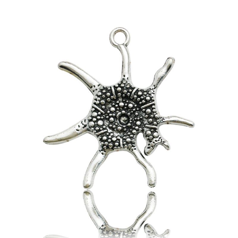 12 ancient silver marine life hollow alloy pendants DIY necklace bracelet earrings jewelry alloy pendants, beaded accessories - Image 3