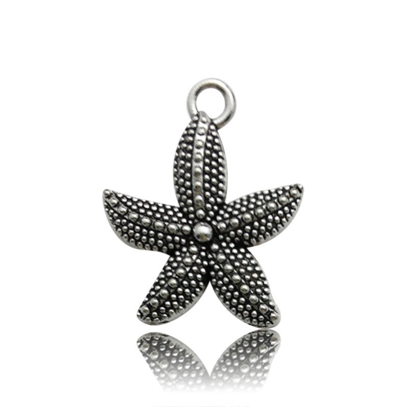12 ancient silver marine life hollow alloy pendants DIY necklace bracelet earrings jewelry alloy pendants, beaded accessories - Image 2