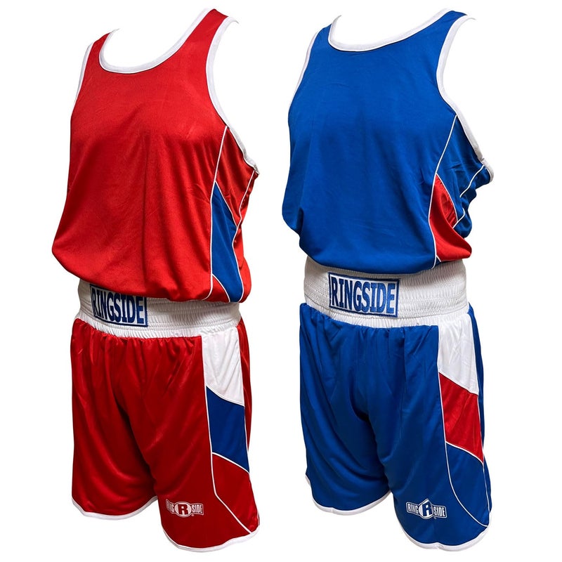 Ringside Reversible RedBlue Boxing Competition Outfit Adult Large