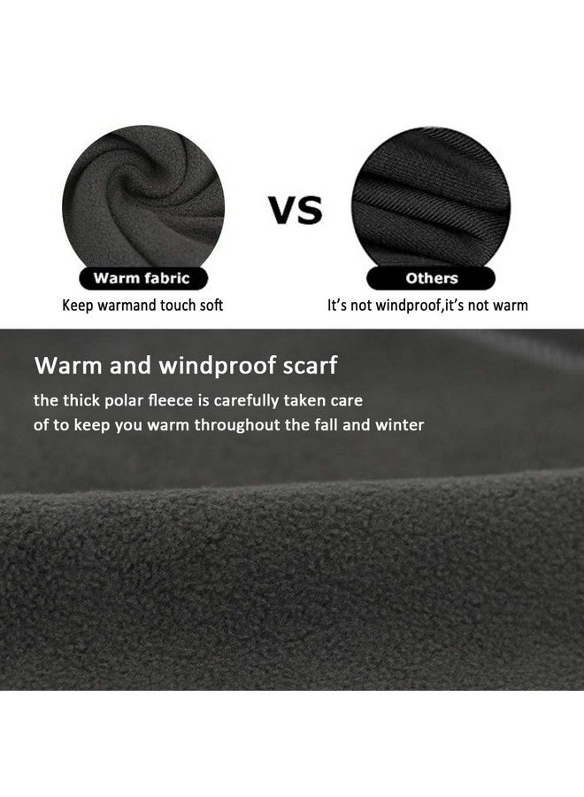 3E 3 Pack Neck Gaiter Warmer Windproof Winter Mask Polar Cold Weather Fleece Scarf for Men Women Running Skiing Snowboarding Motorcycle Riding (Black, Dark Gray, Navy Blue) - Image 5