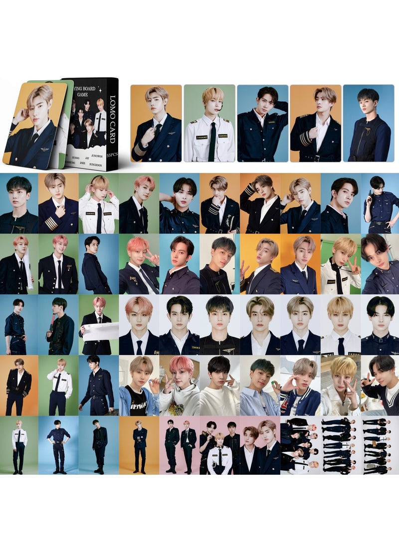 Generic - ENHYPEN Flying Board Game Card Yang Jungwon Lee Heeseung Park Jongseong JAY Photo Cards 55Pcs - Image 1