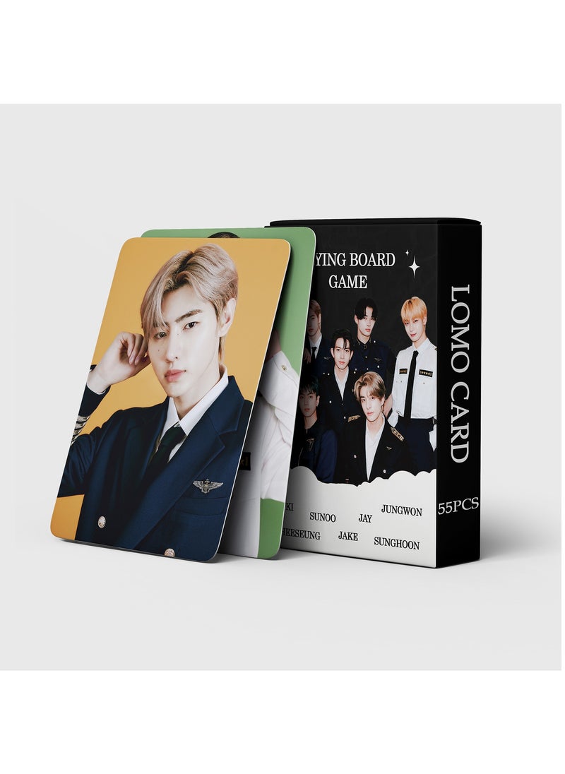 Generic - ENHYPEN Flying Board Game Card Yang Jungwon Lee Heeseung Park Jongseong JAY Photo Cards 55Pcs - Image 1