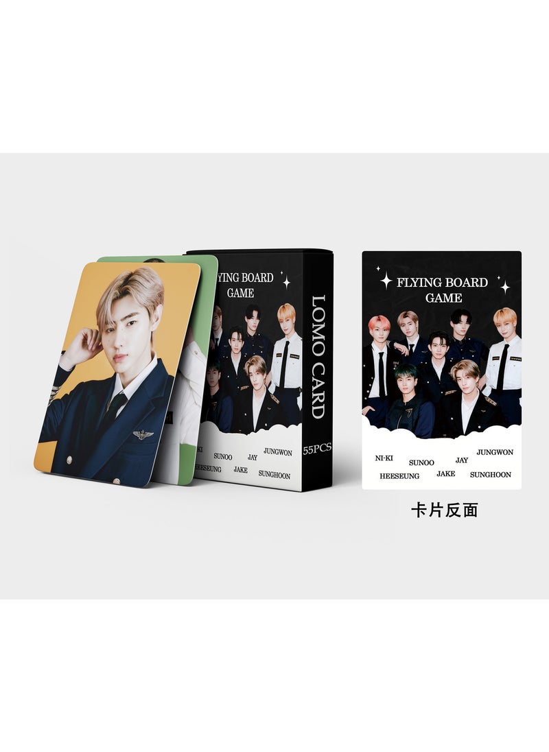 Generic - ENHYPEN Flying Board Game Card Yang Jungwon Lee Heeseung Park Jongseong JAY Photo Cards 55Pcs - Image 1