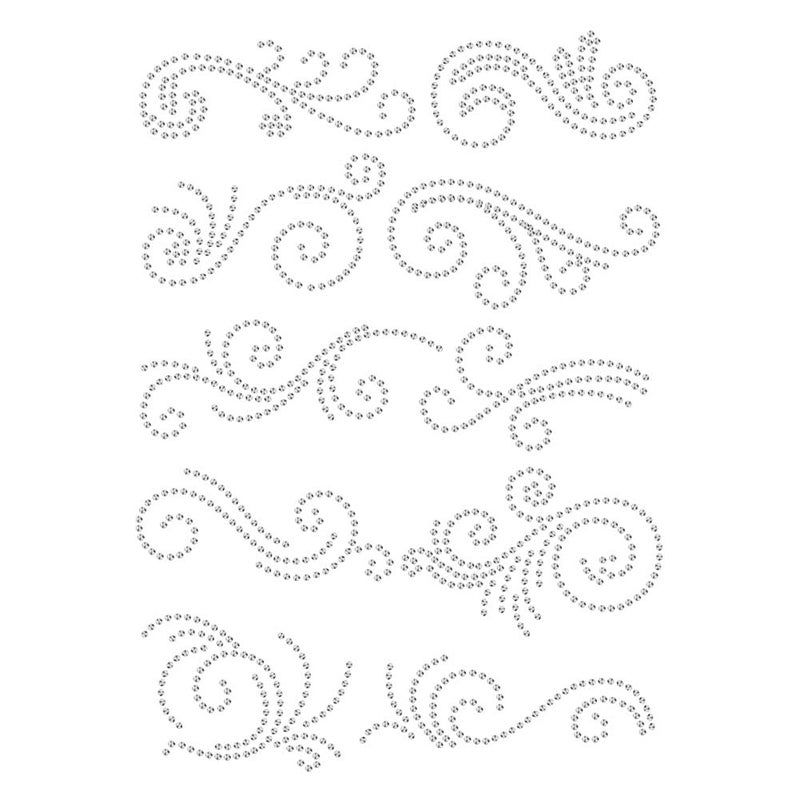 NBEADS Swirl Pattern Iron on Rhinestones Transfer, 11.69x8.27 Inch Heat Transfer Decal Bling Crystal Decals Heat Transfer Patch Clothing Repair Applique for T-Shirt Clothing - Image 1
