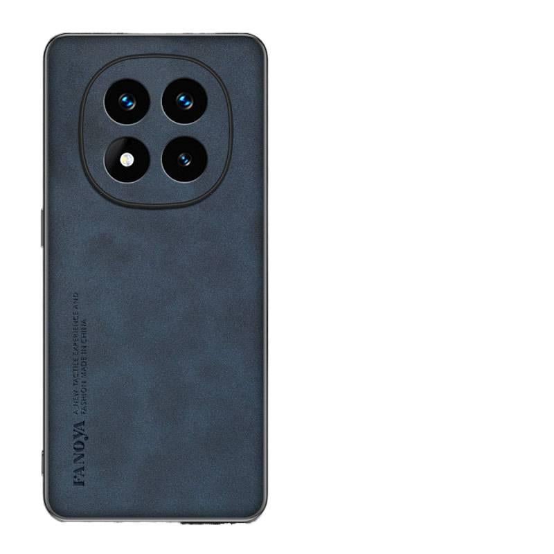 غطاء واقي، مقاوم للصدمات لـ Redmi Note 14 Pro، Amber Brown، ملمس جلد، حماية من السقوط, مقاوم للخدش باللون البني باللون الأحمر - Image 3