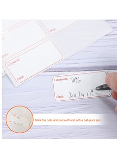 KASTWAVE 200PCS Freezer Labels 6x3cm Frozen Food Labels Stickers Removable and Leaves no Residue When Off Labels for Storage Boxes Easy to Write for Refrigerator Freezer Box  - Image 3
