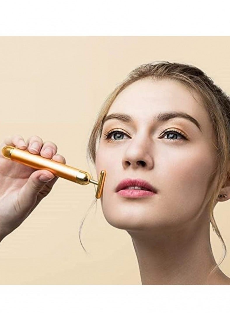 إلترازون جهاز تدليك الوجه والجسم من إلترازون لفوائد مكافحة الشيخوخة، مصنوع من الذهب عيار 24 قيراطًا - Image 2