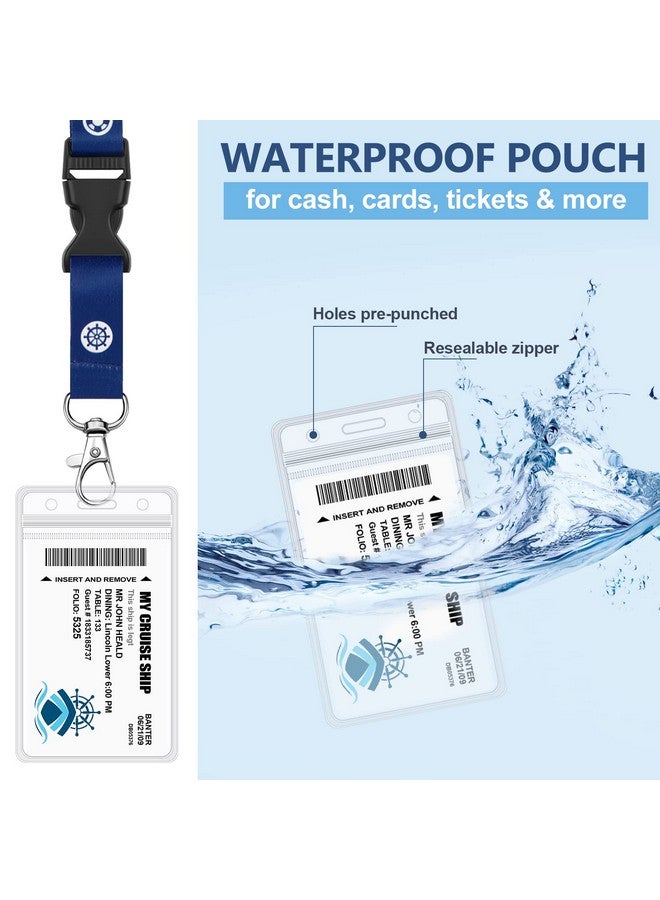 Hotop 20 Pack Carnival Cruise Lanyards With Waterproof Id Holder Detachable Buckler Cards For Women Men Cruise Accessories(Novel Style) - Image 4