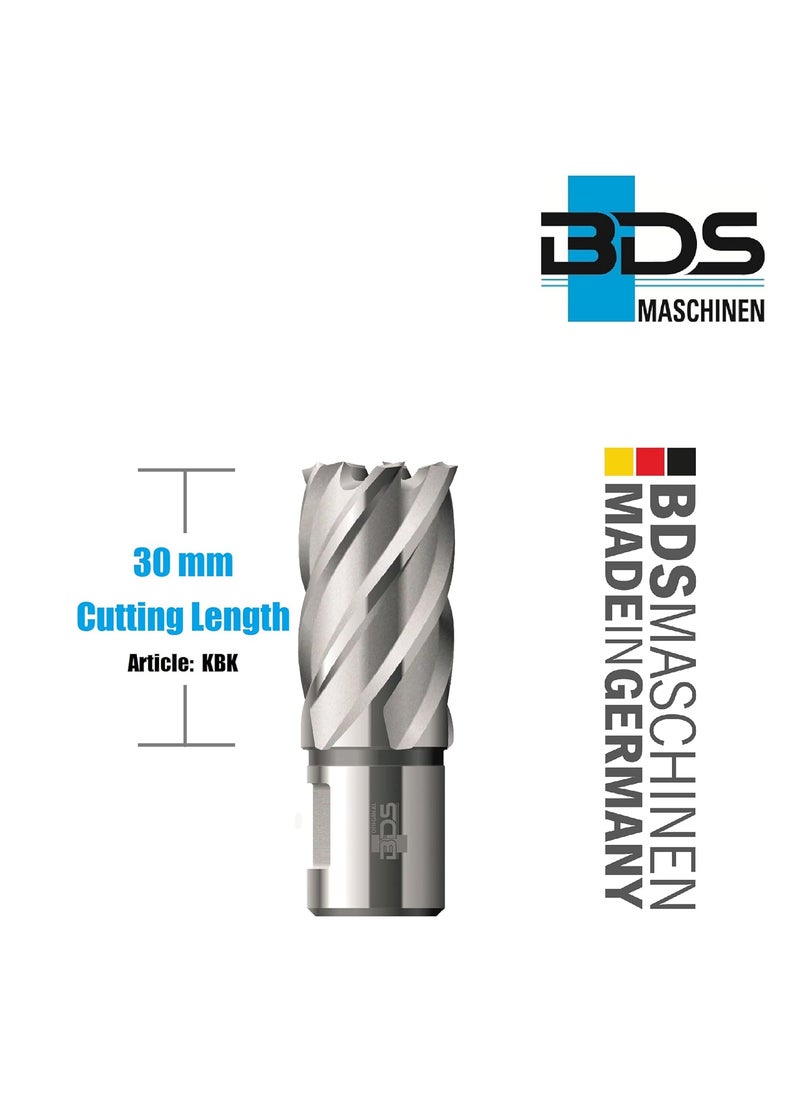 BDS Maschinen GmbH - Germany - Annular Cutters STANDARD in High Speed Steel HSS Annular Core Cutter Broach Cutting Tool Core Drill Bits For Magnetic Drilling Machines Cutting Length 30mm HSS Core Drills diameter 25 - Image 1