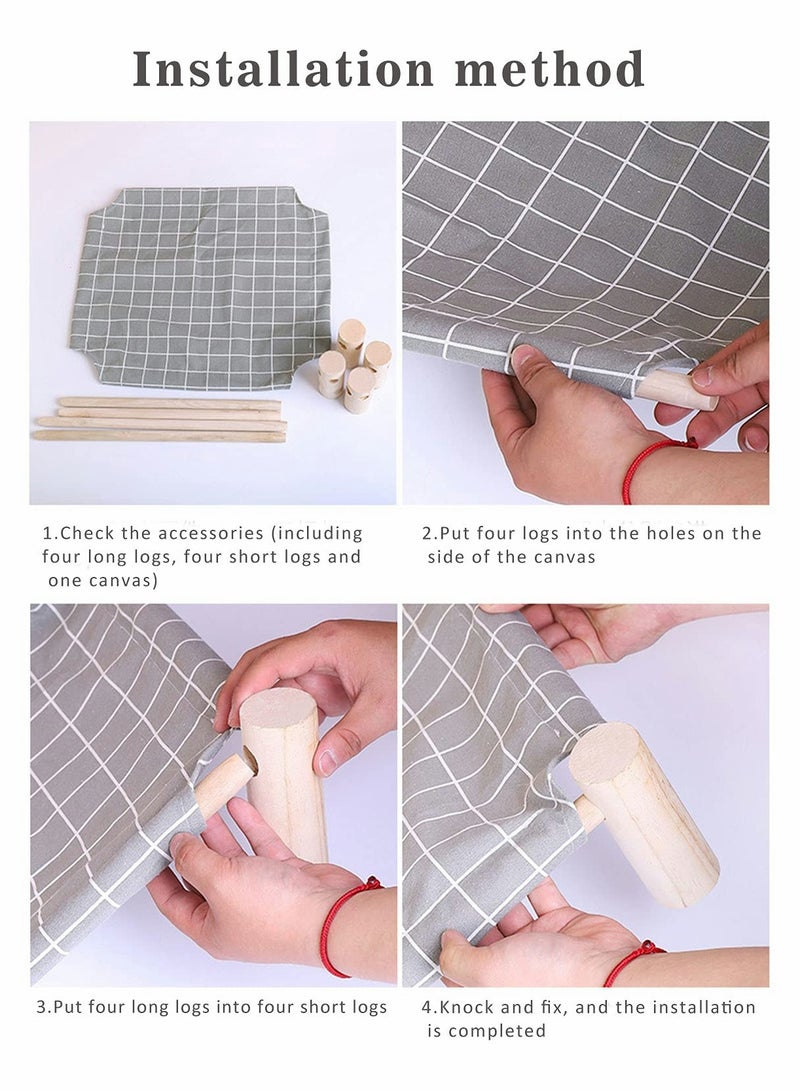 Wooden Elevated Cat Hammock Bed - Removable, Washable, and Breathable Pet Sleeping Bed for Ultimate Comfort and Cooling. Perfect for Your Feline Friend! - Image 3