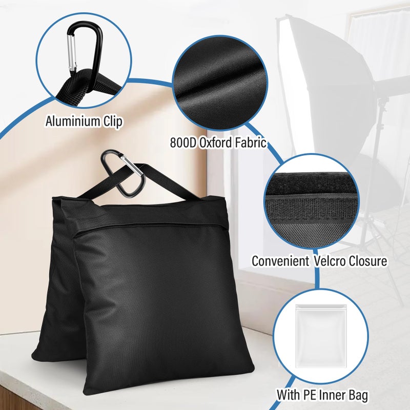 Victiv 4 Pack Sand Bags for Light Stand Photo Studio, Heavy Duty Sandbags - Image 4