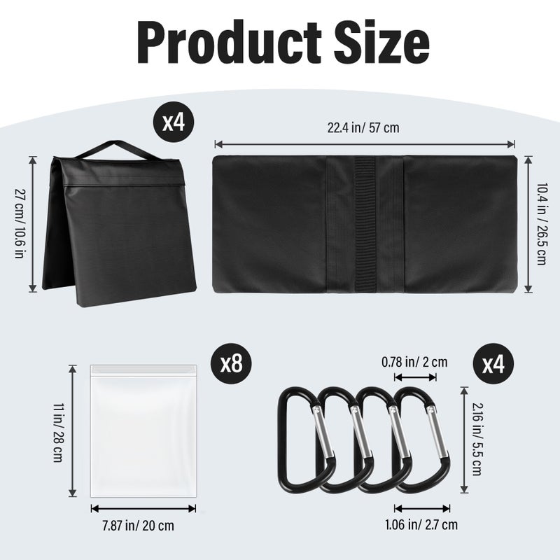Victiv 4 Pack Sand Bags for Light Stand Photo Studio, Heavy Duty Sandbags - Image 3