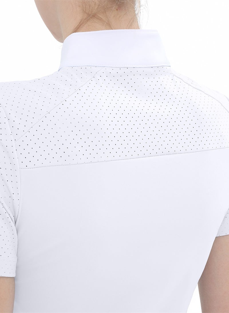 general Women Short Sleeve Equestrian T-shirts Summer Breathable Riding Horse Tops with M Pattern Equestrian Clothes - Image 5