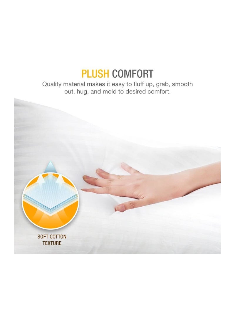Eworld 2 Pack Polyfiber Bed Pillows for Sleeping- Ultra Soft Breathable Down Alternative Pillows - Hotel Luxury Collection Pillows for Back Stomach or Side Sleepers (50X75cm) - Image 4