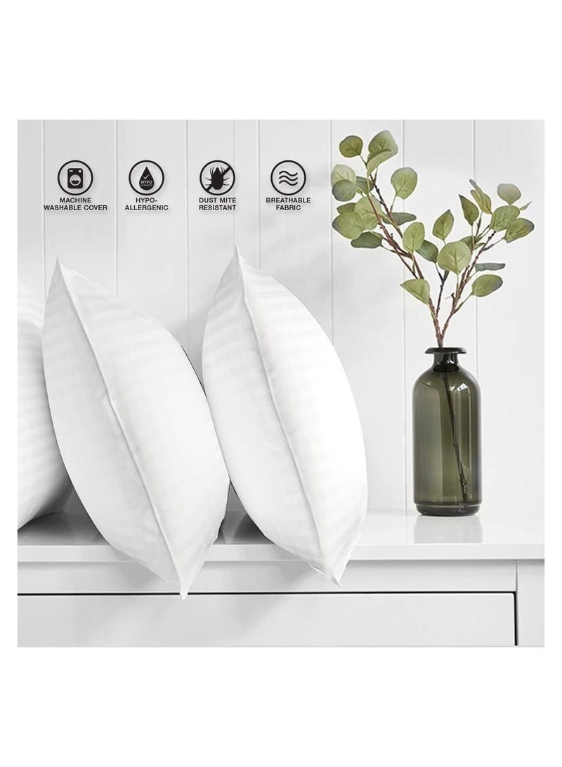 Eworld 2 Pack Polyfiber Bed Pillows for Sleeping- Ultra Soft Breathable Down Alternative Pillows - Hotel Luxury Collection Pillows for Back Stomach or Side Sleepers (50X75cm) - Image 3