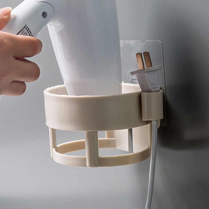 GTC GTC Combo MultiFunction Bathroom Accessories Door Hanging Hook Hair Dryer Holder Rack with Toothpaste Toothbrush Dispenser Holder Plastic Rolling Tube Squeezer and Soap Holder SB20 - Image 3